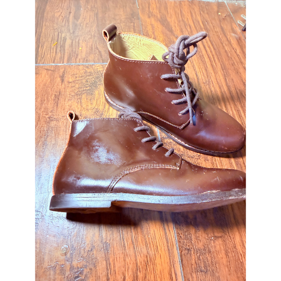 Janie and Jack Other - Janie and Jack anie & Jack Boys Dark Brown Leather Lace-Up Chukka Ankle Boots -